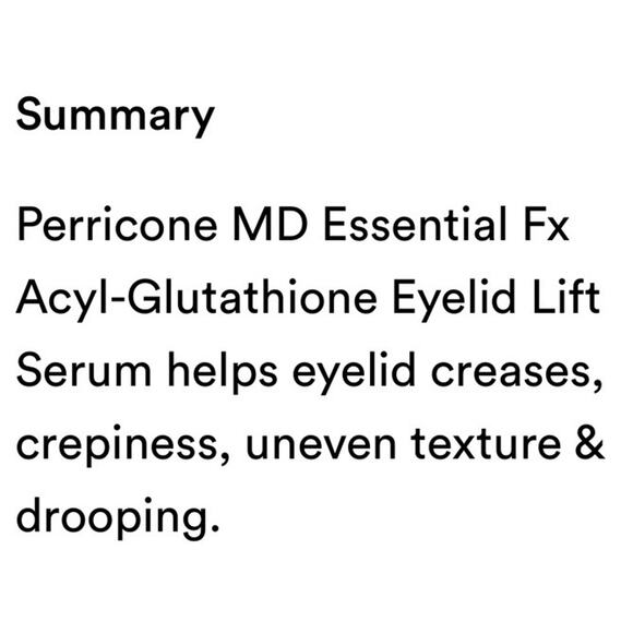 PERRICONE MD Essential Fx Acyl-Glutathione Eyelid Lift Serum 0.5 oz / 15 ml NIB - Picture 2 of 4